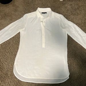 Banana Republic sheer white blouse